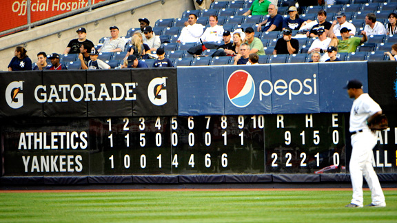 ny yankees score mlb standings