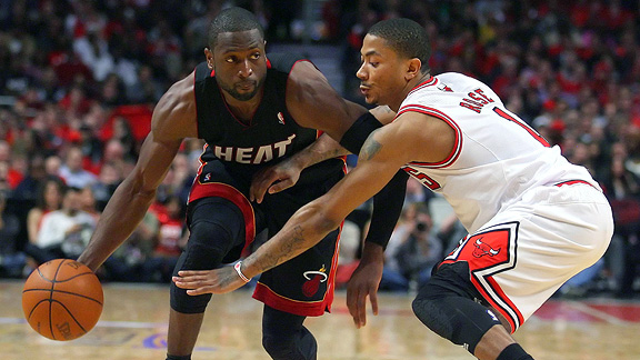 Dwyane Wade and Derrick Rose