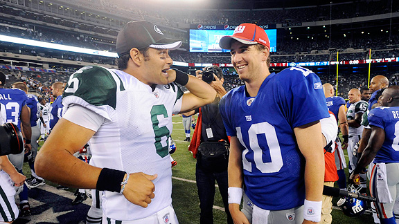 Mark Sanchez and Eli Manning
