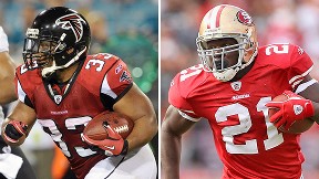 Michael Turner and Frank Gore