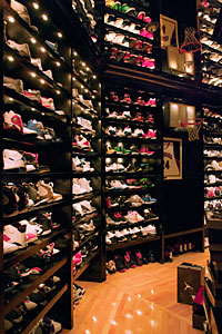 Johnson's shoe closet