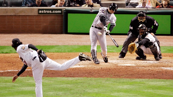 Geoff Blum's home run came in his one and only at-bat of the World Series and in his final AB for the White Sox.