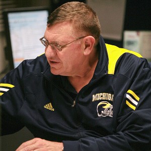 Michigan equipment manager Jon Falk