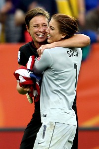 Hope Solo and Abby Wambach