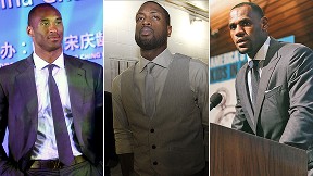 Kobe Bryant, Dwyane Wade and LeBron James
