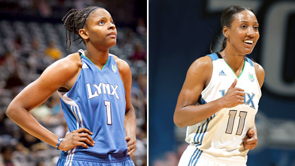 Jessica Adair and Candice Wiggins