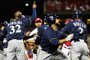 Brewers and Cardinals fight