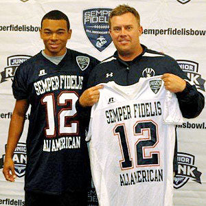 Bryce Treggs and coach Jason Negro