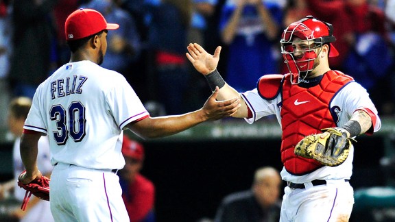 Neftali Feliz and Mike Napoli