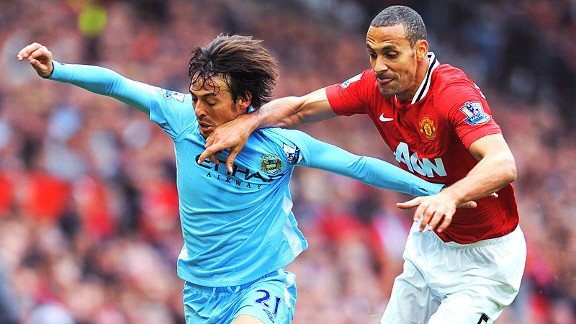 David Silva and Rio Ferdinand