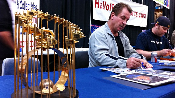 The first tri-MVP's in World Series history: Pedro Guerrero, Steve Yeager  and Ron Cey in the Dodgers clubhouse followi…