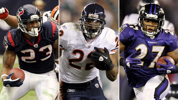 Matt Forte, Ray Rice, Arian Foster