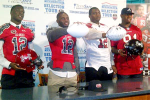 Nelson Agholor, Brian Poole, Dante Fowler Jr., Da'Quan Bowers
