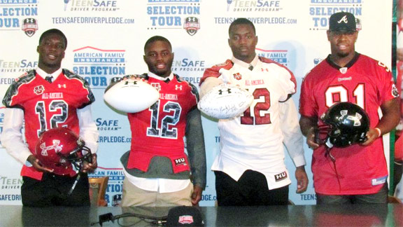 Nelson Agholor, Brian Poole, Dante Fowler Jr., Da'Quan Bowers
