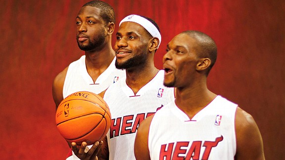 Dwyane Wade, LeBron James & Chris Bosh  