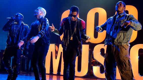 Kanye West, Mr. Hudson, Kid Cudi and Pusha-T