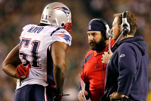 Matt Patricia, Jerod Mayo, Bill Belichick