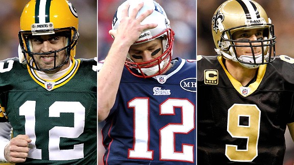 Aaron Rodgers, Tom Brady & Drew Brees