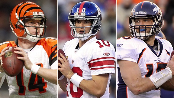 Tim Tebow, Eli Manning, Andy Dalton
