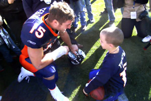 Tim Tebow with Zac