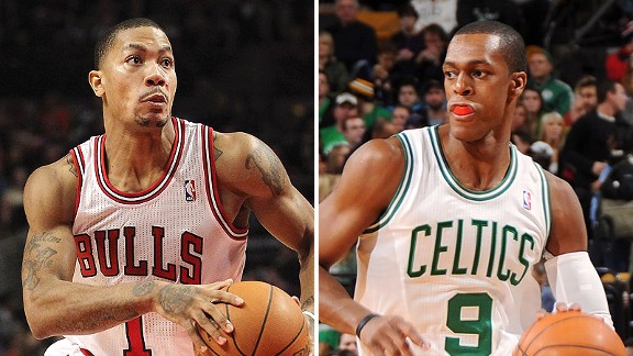 Derrick Rose and Rajon Rondo
