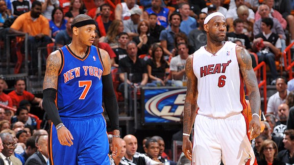 Carmelo Anthony and LeBron James
