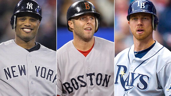 Robinson Cano, Dustin Pedroia and Ben Zobrist