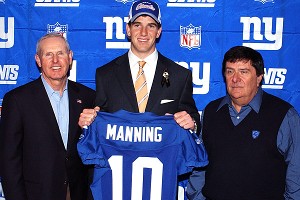 Tom Coughlin, Eli Manning & Ernie Accorsi