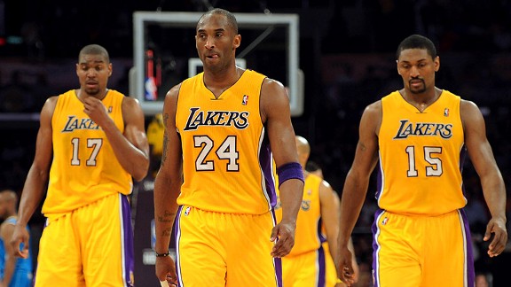 Kobe Bryant, Andrew Bynum, Metta World Peace