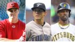 Jay Bruce, Colby Rasmus and Andrew McCutchen