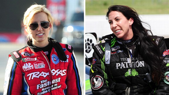 Courtney Force and Alexis DeJoria 