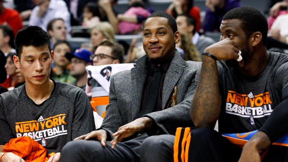 Jeremy Lin, Carmelo Anthony, Amar'e Stoudemire