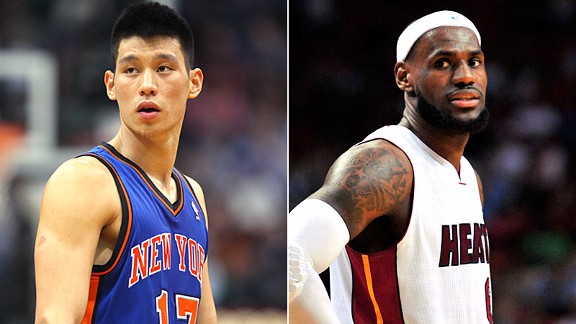 Jeremy Lin and LeBron James