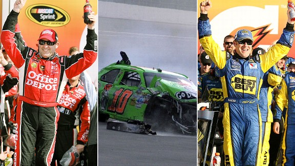 Tony Stewart, Danica Patrick and Matt Kenseth
