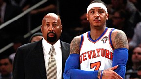 Carmelo Anthony and Mike Woodson
