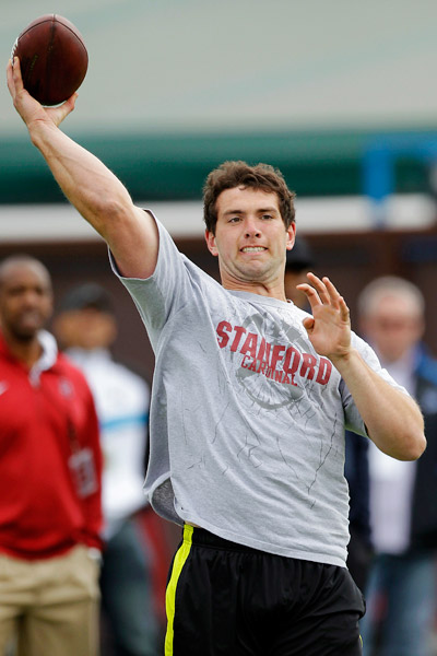 AP Photo Paul Sakuma Andrew Luck completed 46 of 50 passes at Stanford's