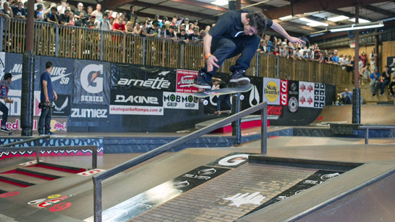 Torey Pudwill topped the field on Sunday at the Tampa Pro.