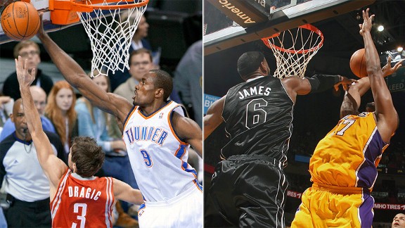 Serge Ibaka and LeBron James