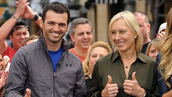 Martina Navratilova and Tony Dovolani