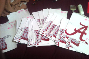Alabama recruiting letters