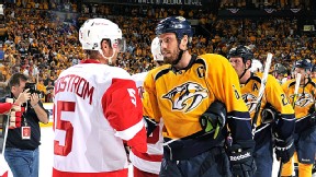 Nicklas Lidstrom and Shea Weber