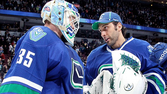 Cory Schneider and Roberto Luongo