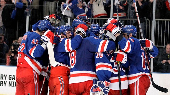 New York Rangers celebrate