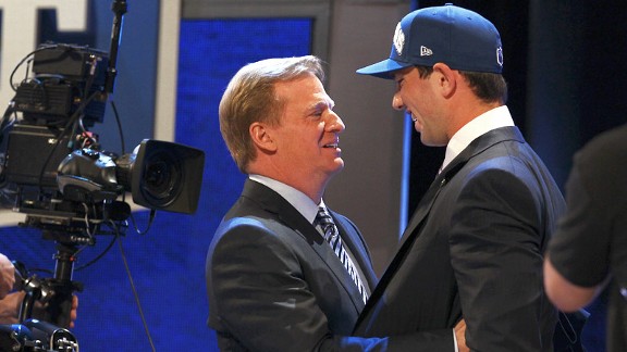 Andrew Luck and Roger Goodell