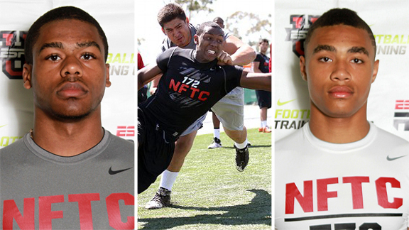 Cam Burrows, Taco Charlton and Jalin Marshall