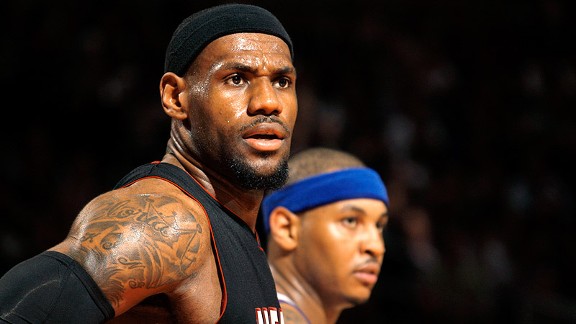 LeBron James and Carmelo Anthony