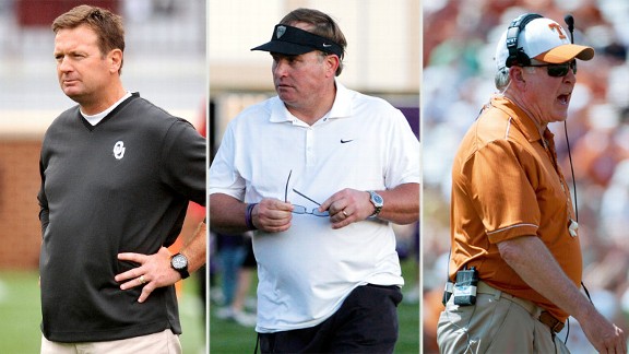 Bob Stoops, Gary Patterson, Mack Brown