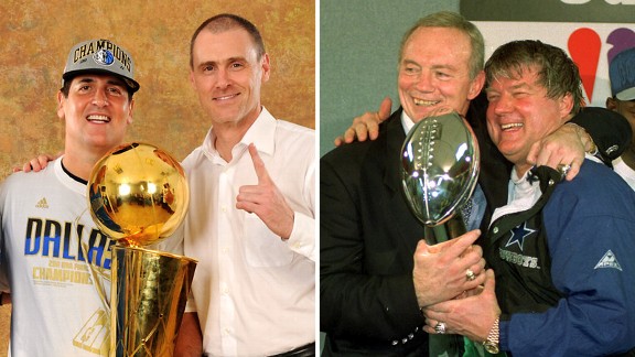 Mark Cuban, Rick Carlisle, Jerry Jones, Jimmy Johnson
