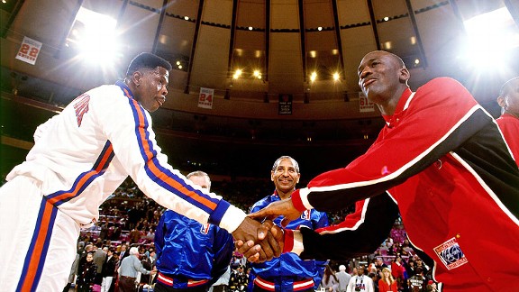 Michael Jordan and Patrick Ewing