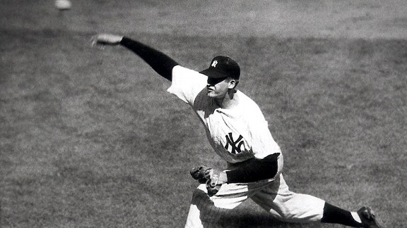 Don Larsen during his perfect game in the 1956 World Series